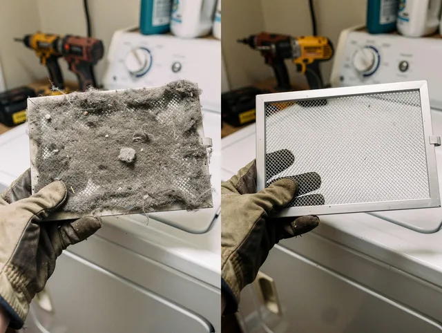 Professional lint trap cleaning by Richmond Hill Dryer Vent Cleaning in Richmond Hill