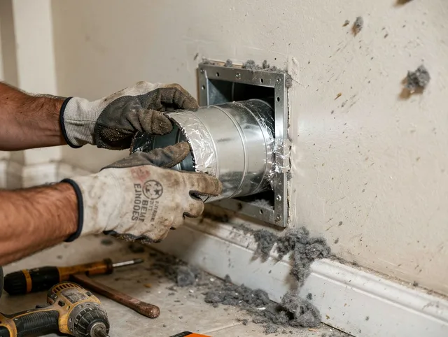 Professional dryer vent repair and installation by Richmond Hill Dryer Vent Cleaning in Richmond Hill